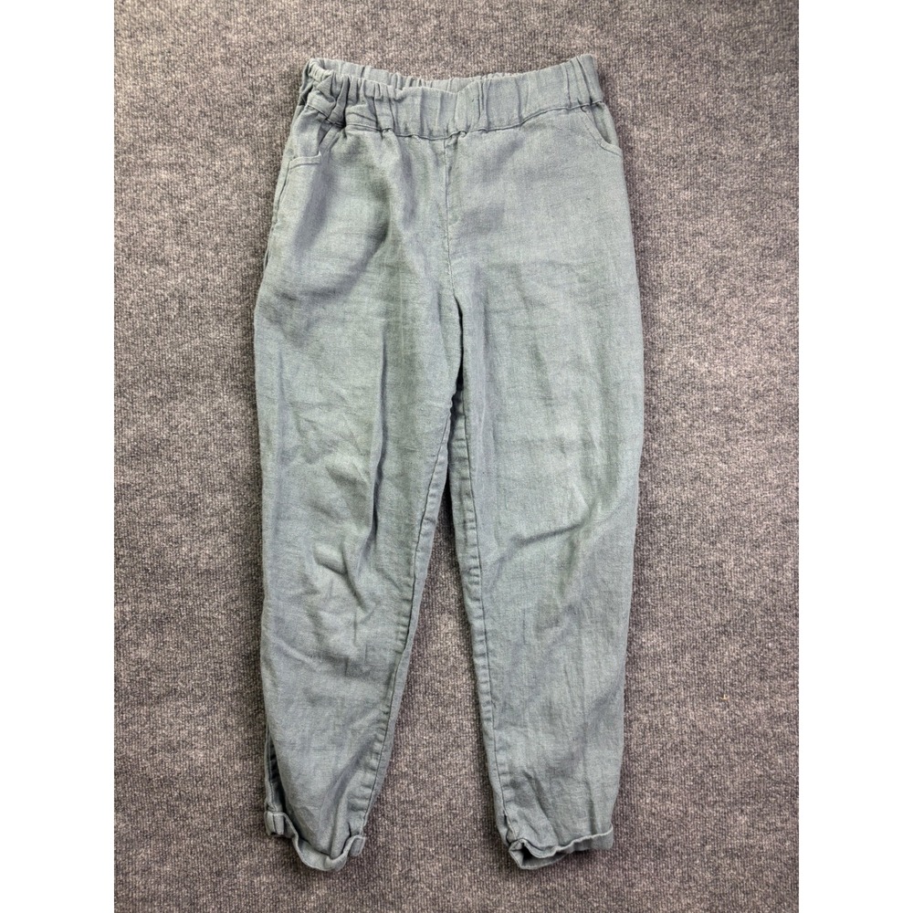 Women's Casual Elastic Waist Trousers - Slate Green